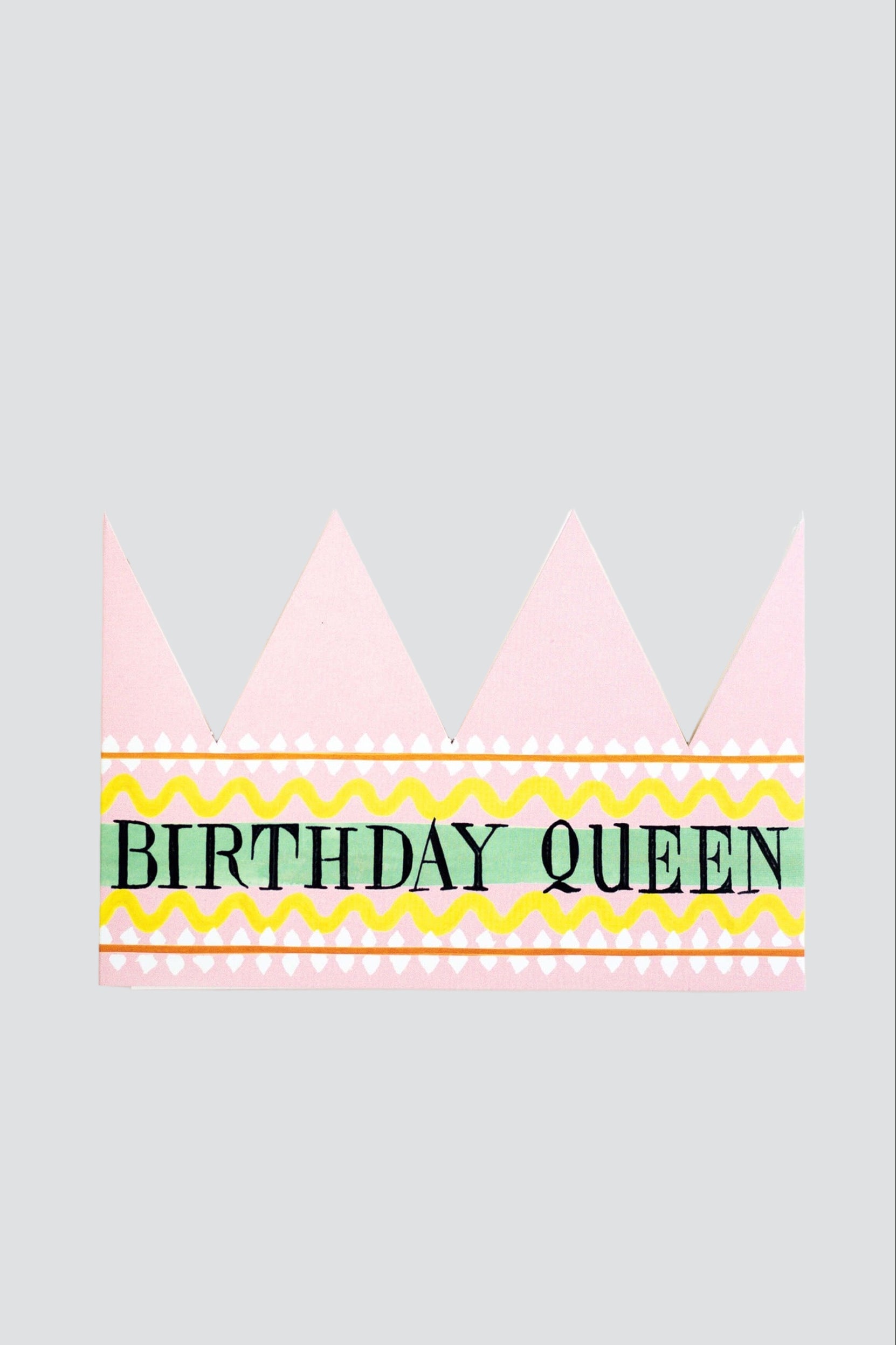 Birthday Queen Party Hat Card