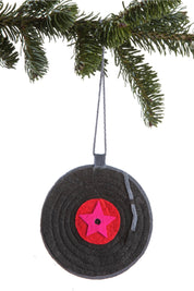 Vinyl Record Felt Ornament