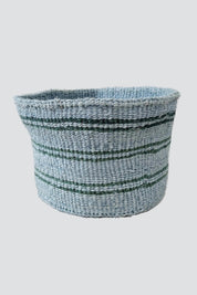 Blue Green Stripe Basket