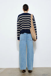 Navy Stripe Blythe Cardigan