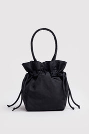 Black Nylon Drawstring Bag