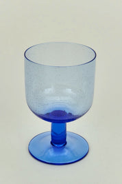 Blue Simple Stemmed Glass