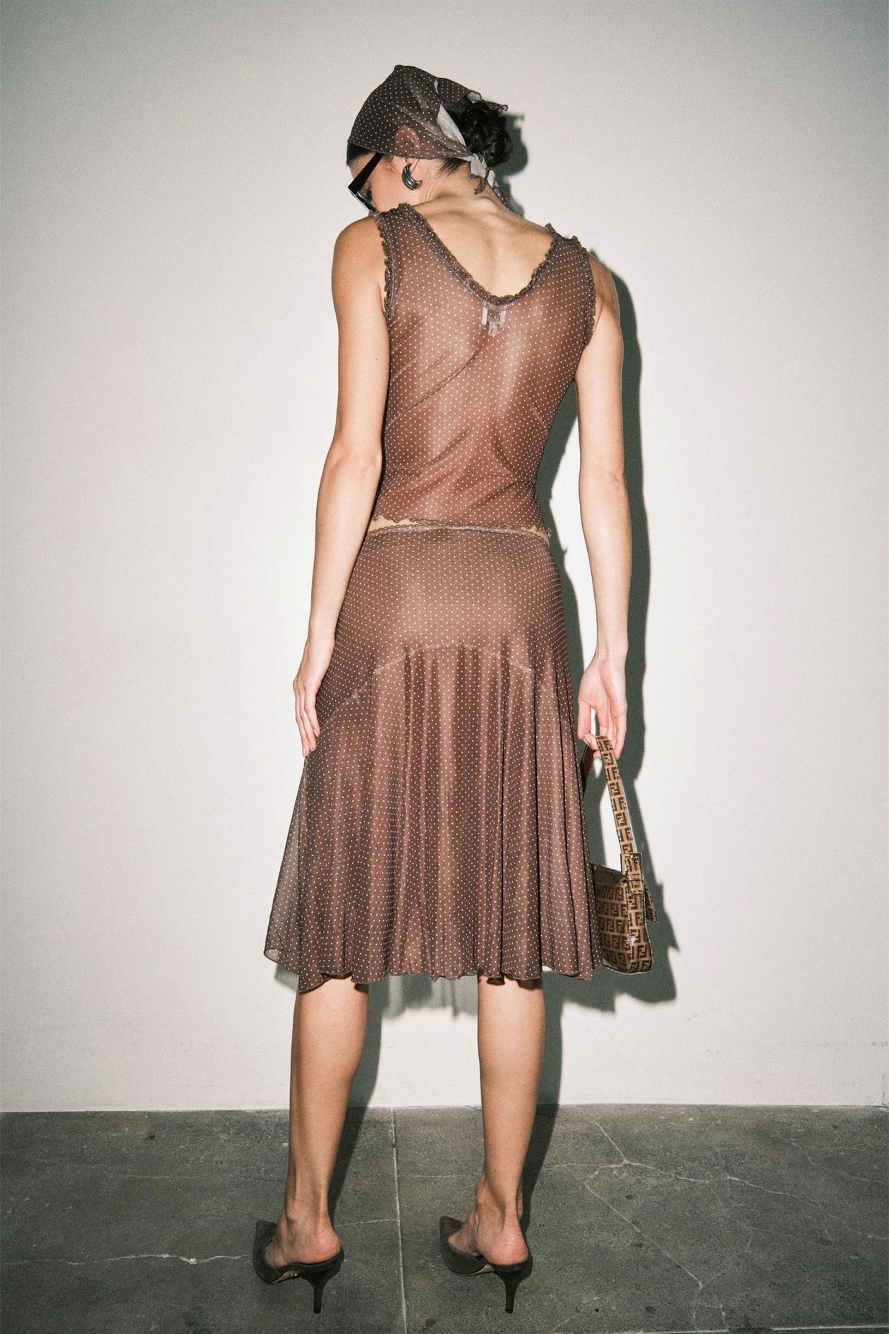 Brown Polka Dot Lilou Tank