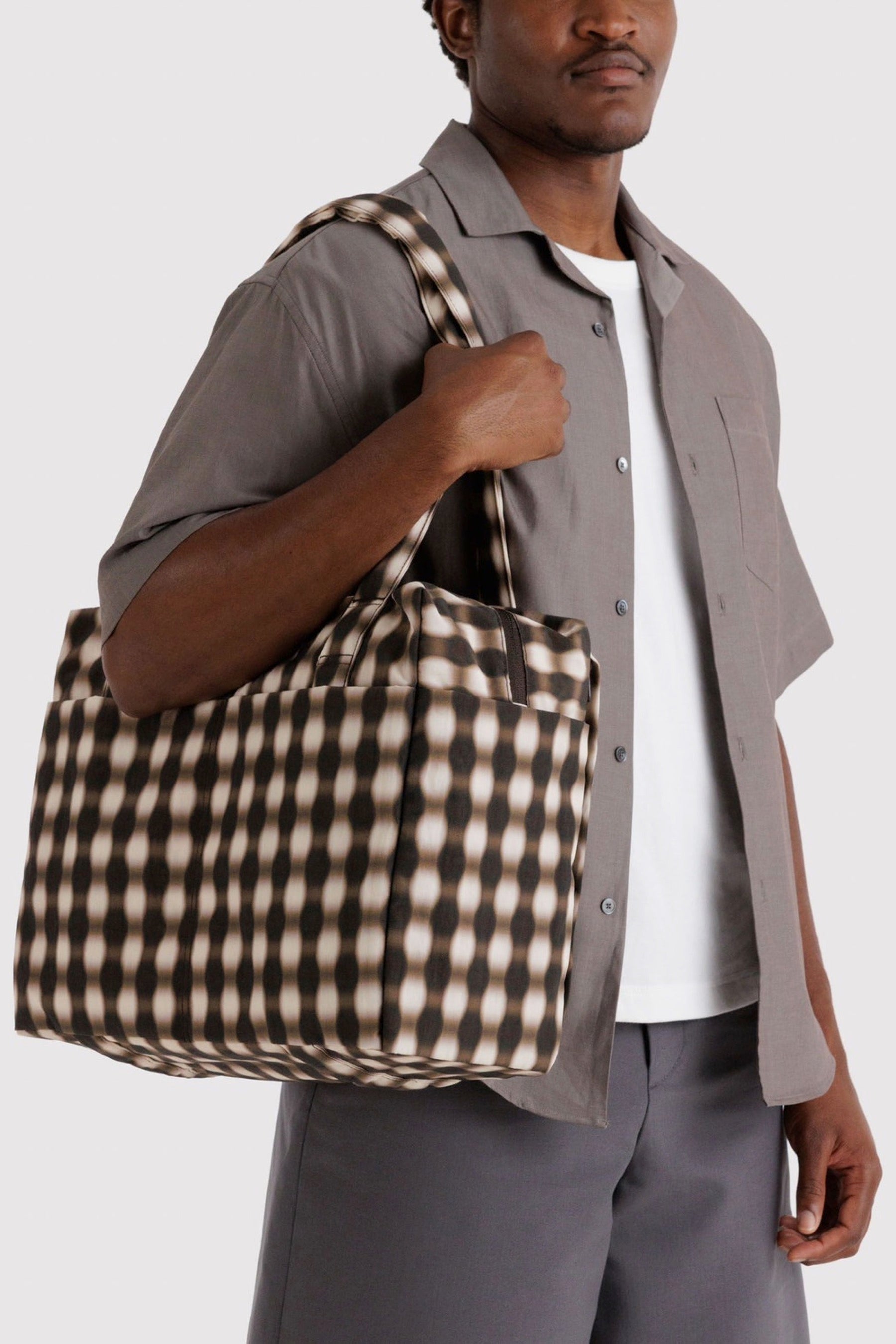 Blurred Gingham Small Cloud Carry-on