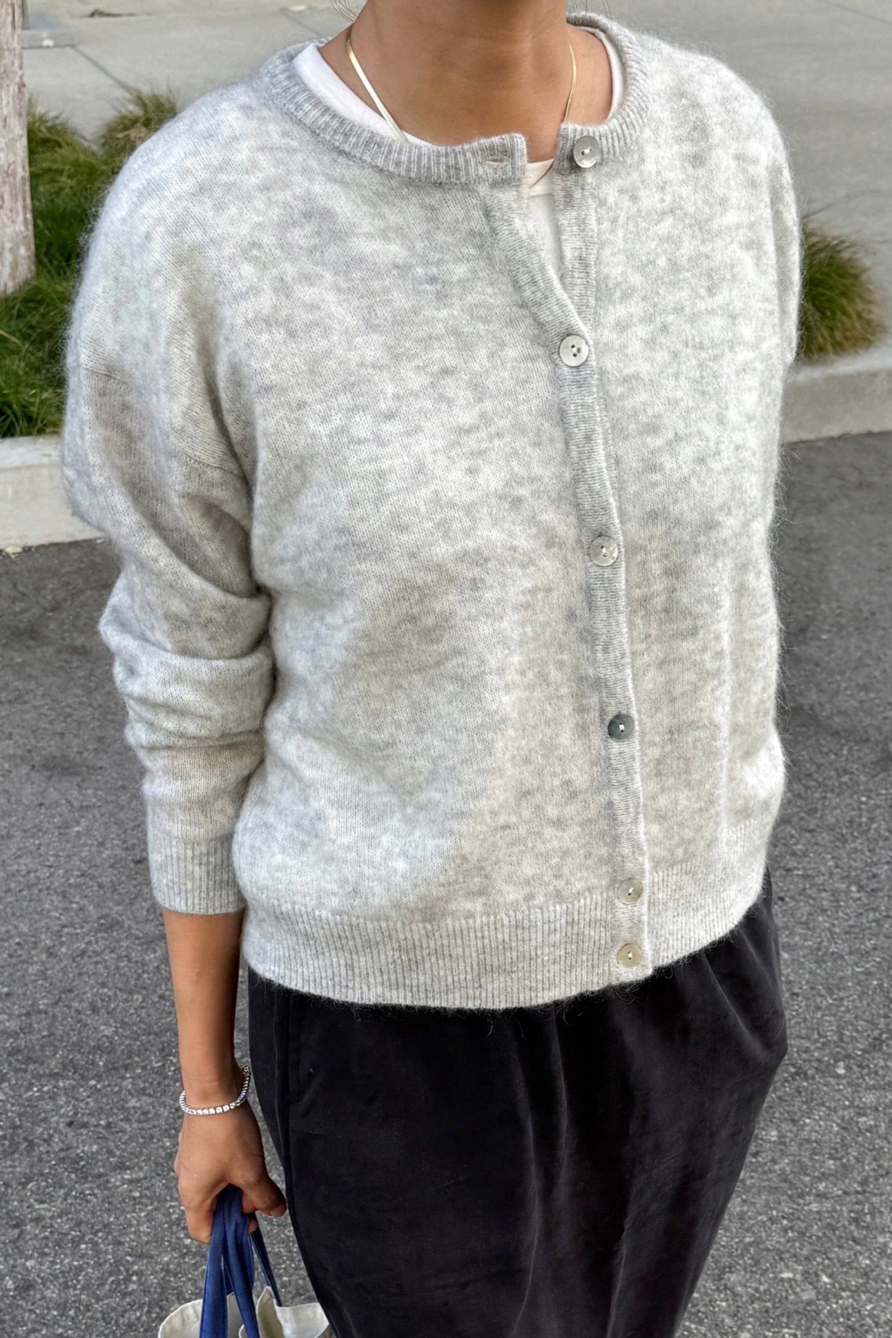 Heather Grey Ayla Mohair Cardigan