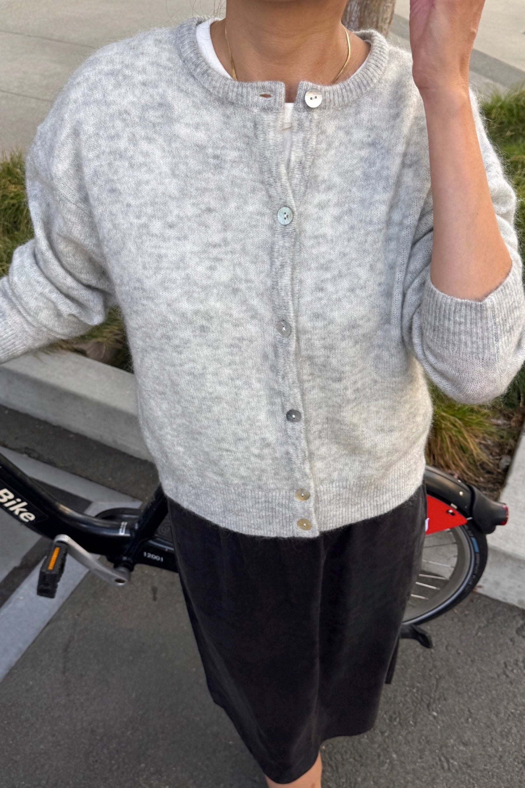 Heather Grey Ayla Mohair Cardigan