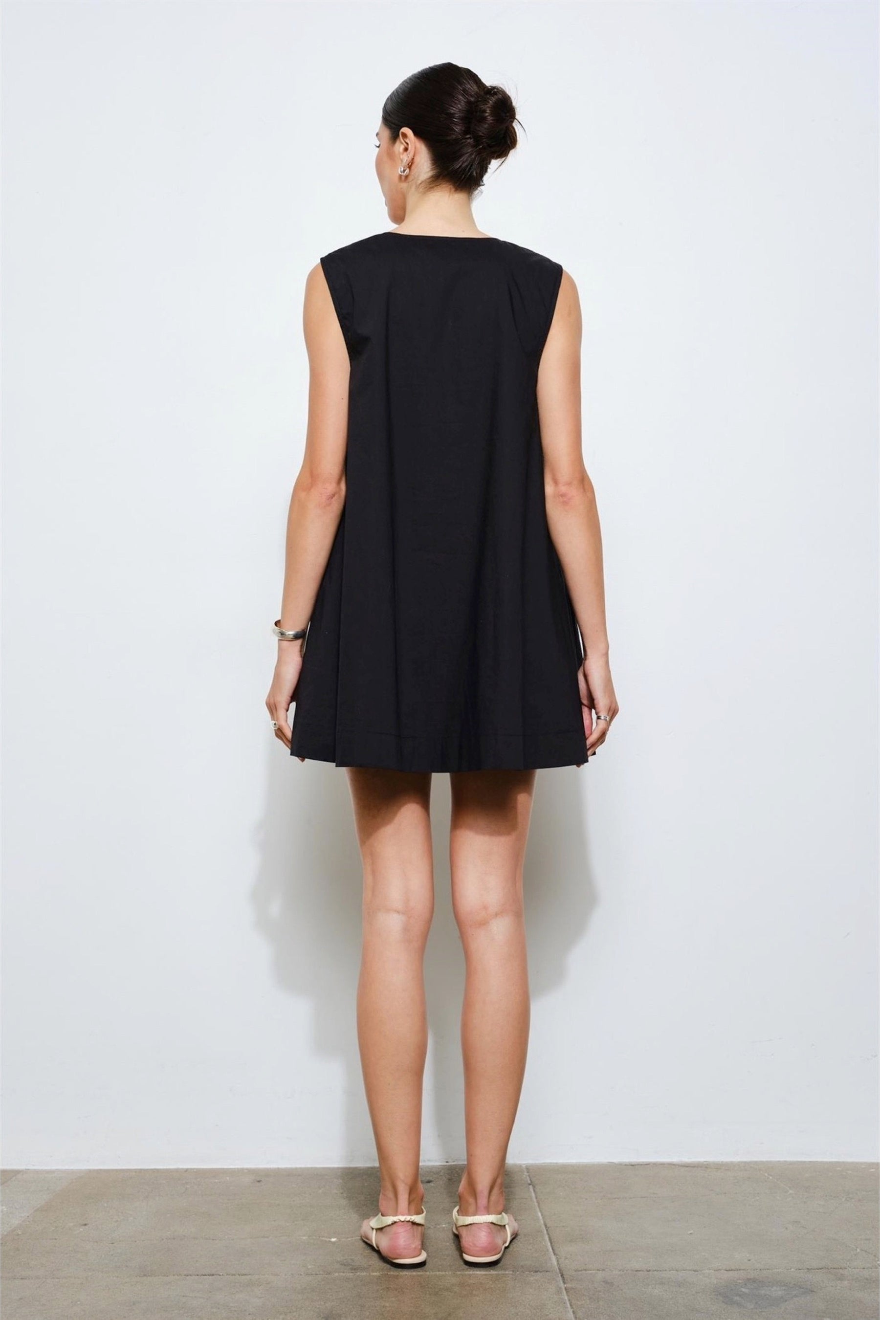 Black Delia Swing Dress