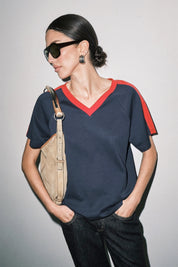 Navy Ruth Sporty Tee