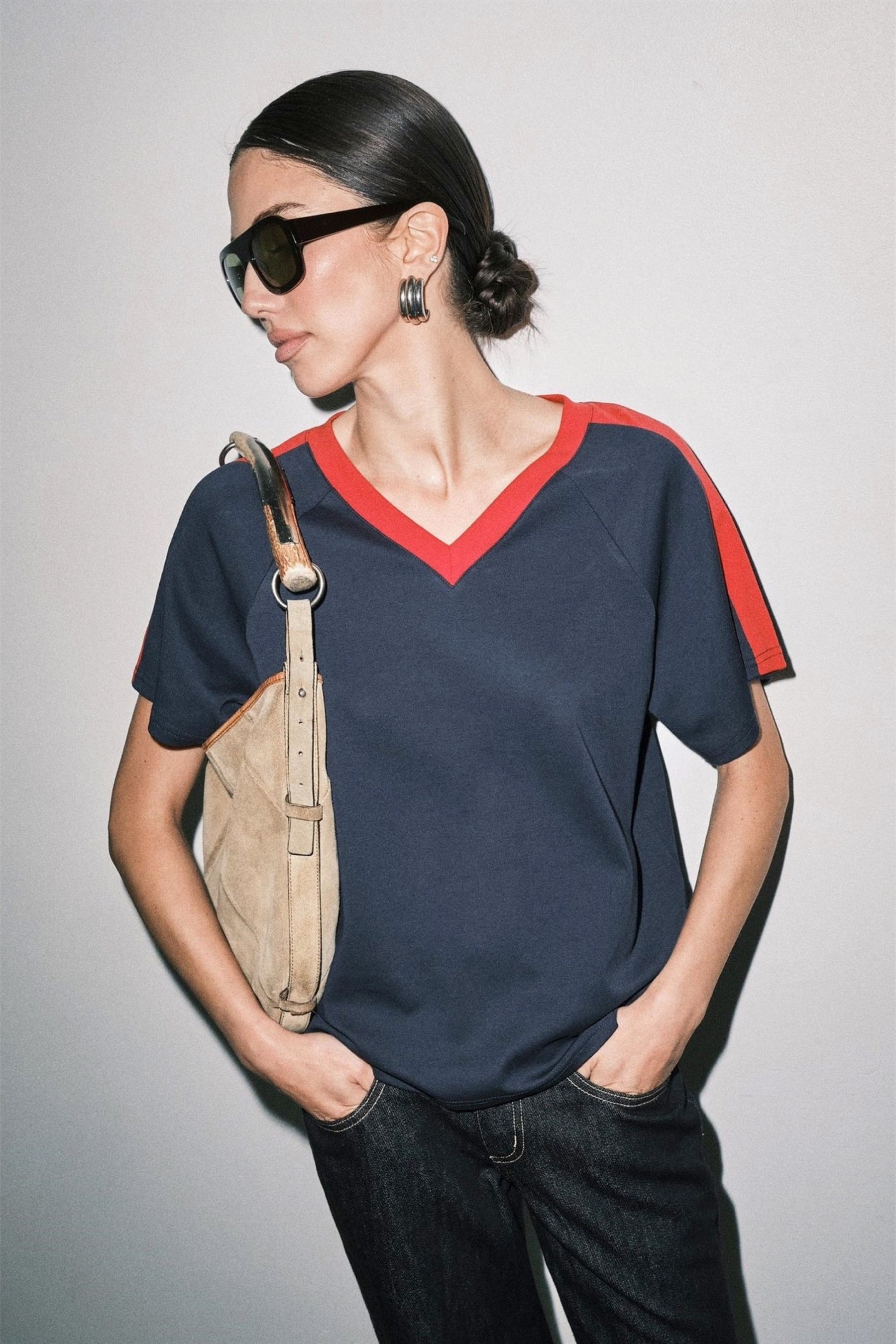 Navy Ruth Sporty Tee