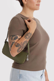 Loden Recycled Leather Pochette