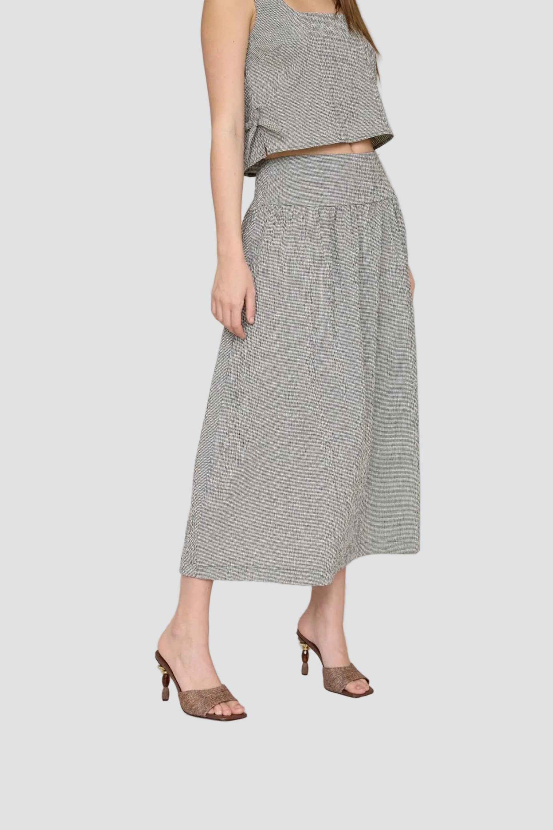 Black Gingham Brynn Skirt