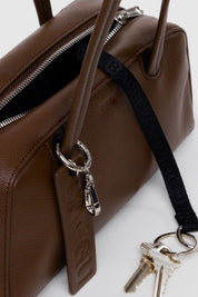 Small Brown Leather Bowler Bag