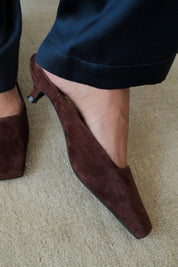 Cappuccino Classy Heeled Mule
