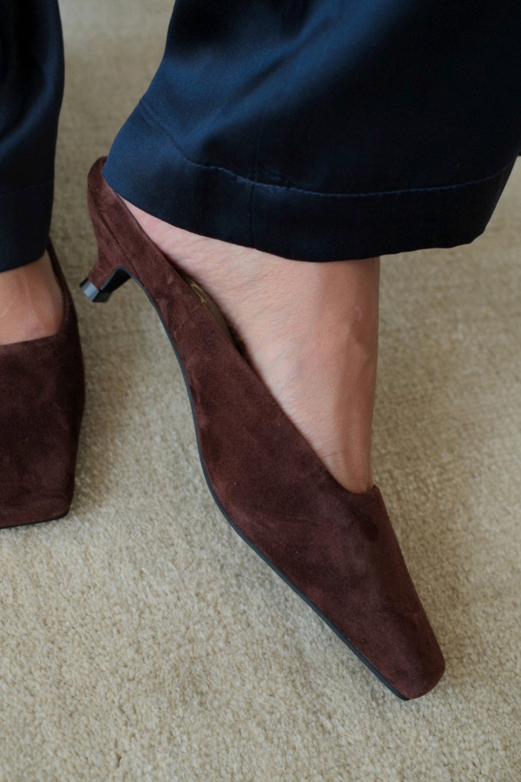 Cappuccino Classy Heeled Mule