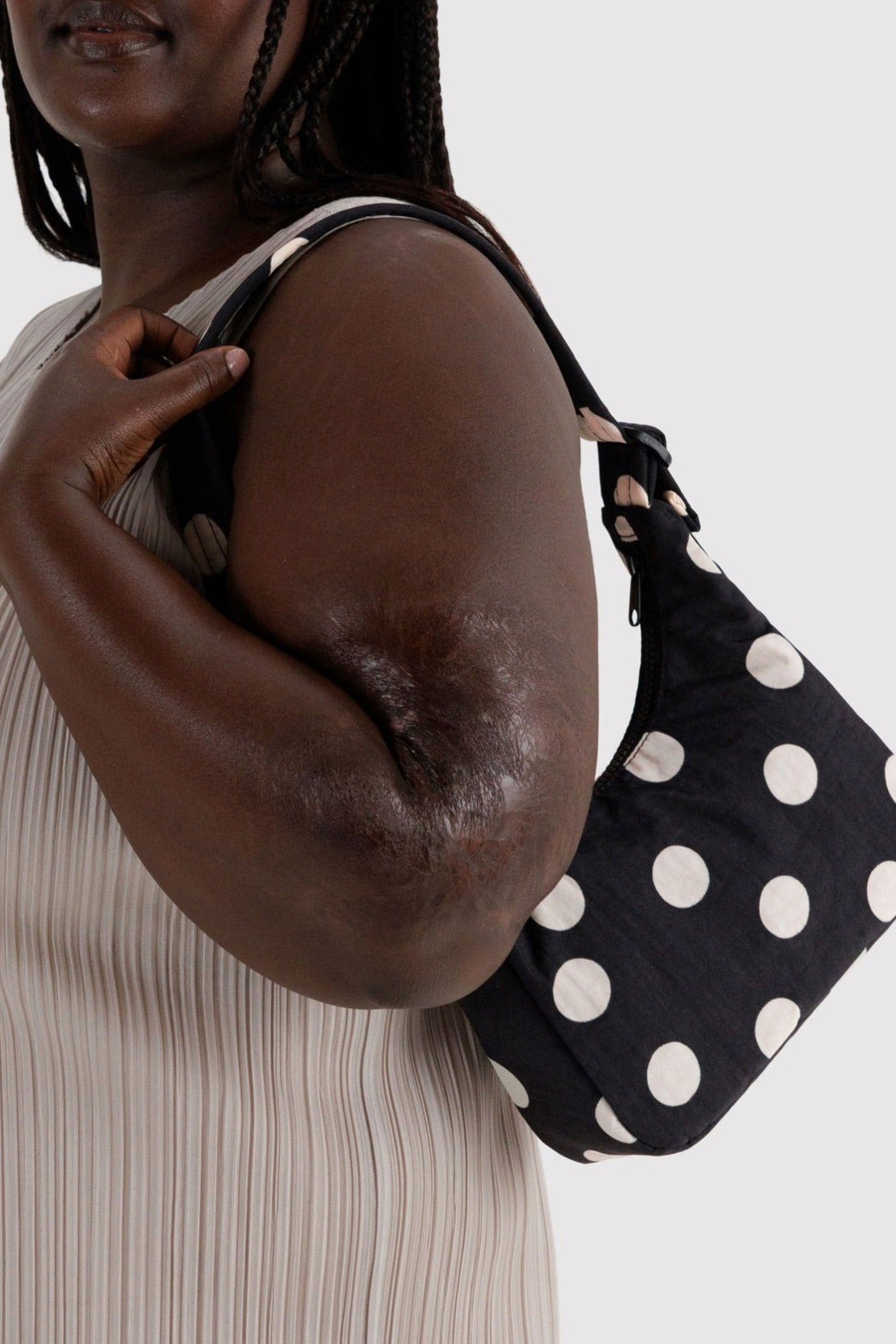 Polka Dot Mini Nylon Shoulder Bag