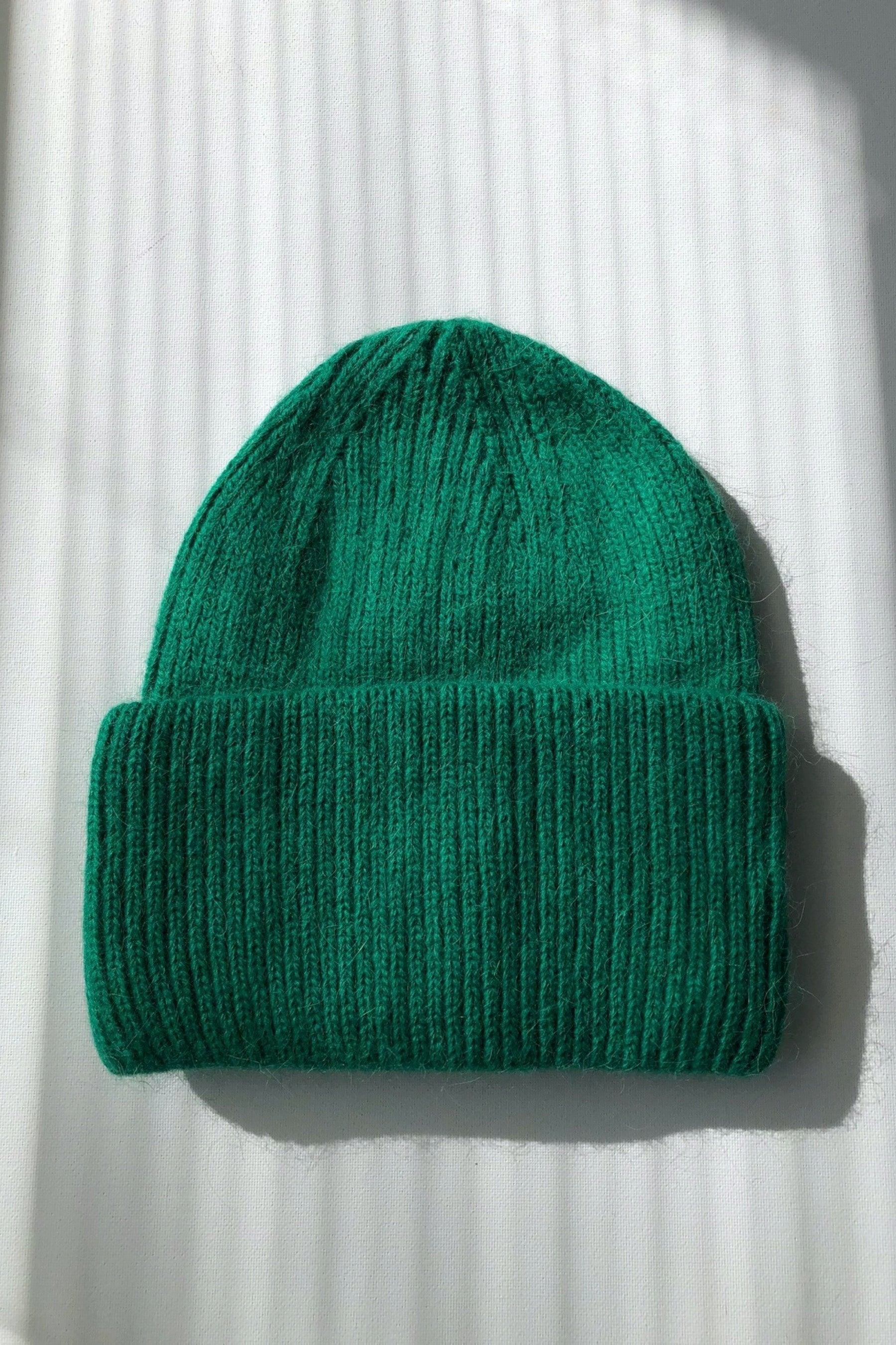 Emerald Green Wool Beanie