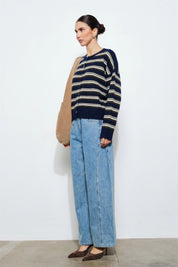 Navy Stripe Blythe Cardigan