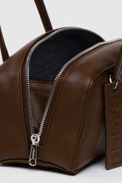 Small Brown Leather Bowler Bag