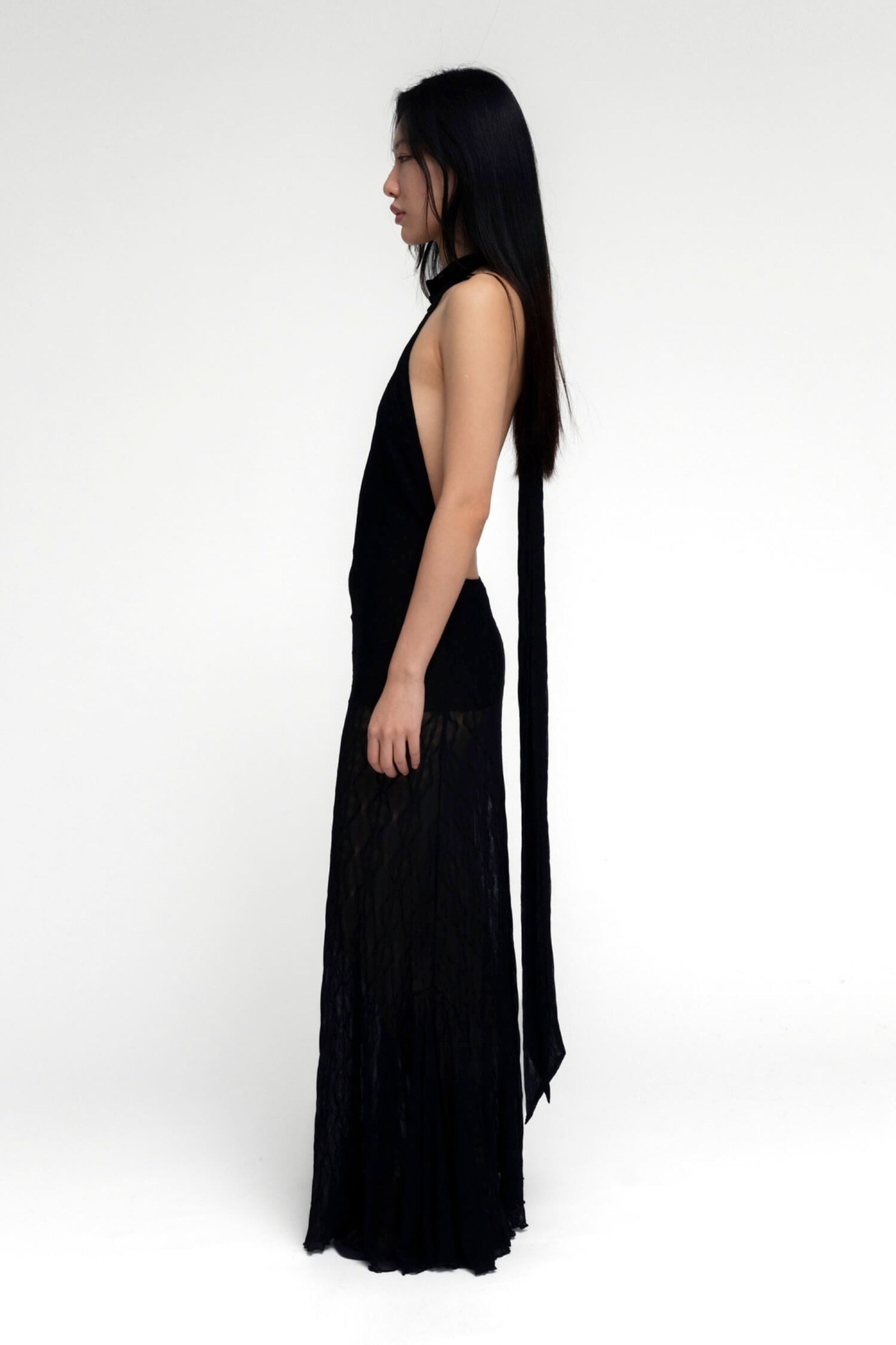 Black Flora Dress