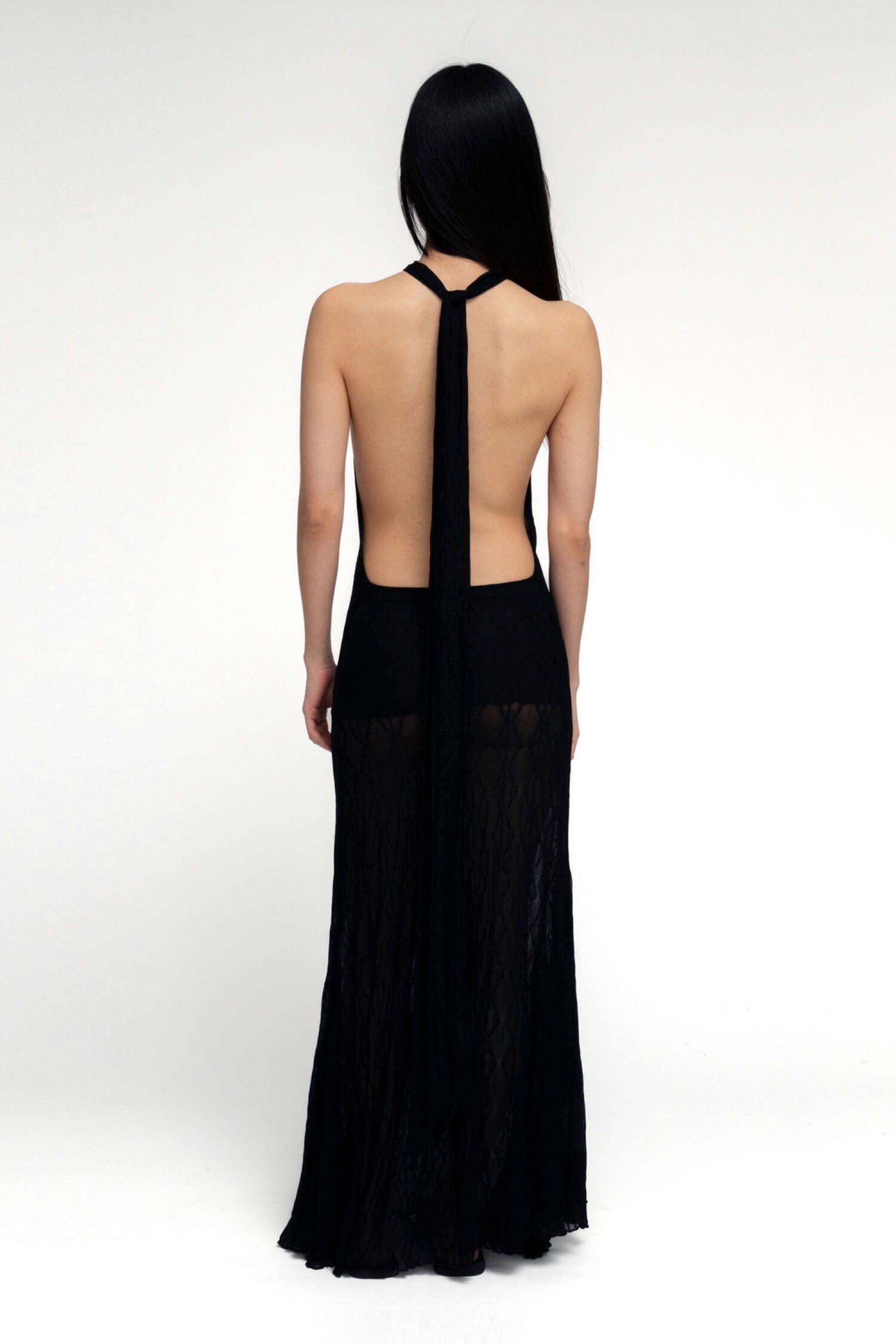 Black Flora Dress