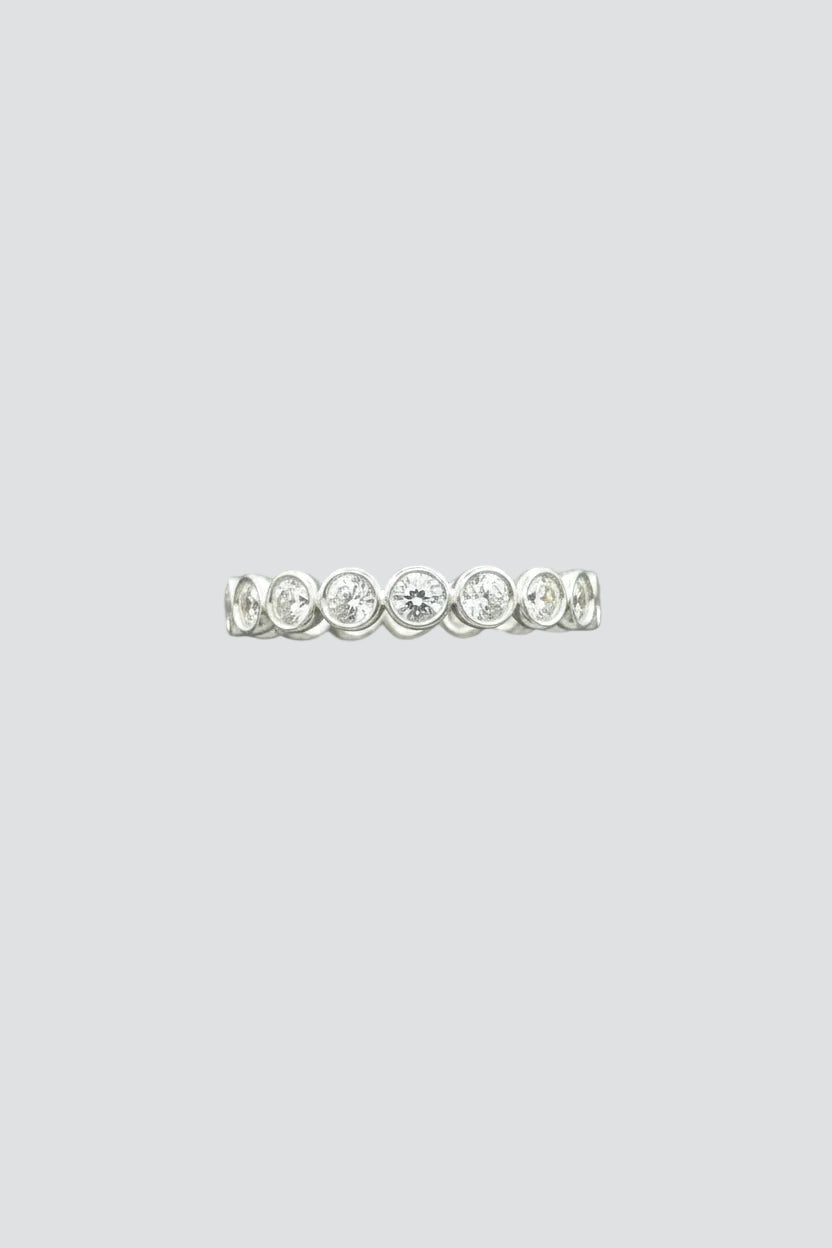 Silver Bezel CZ Band