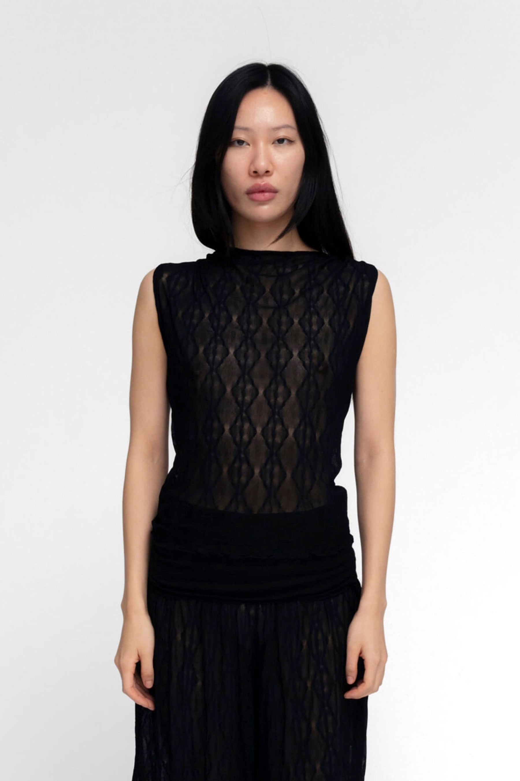 Black Flora Tank
