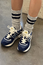 Grey Varisty Cottage Socks