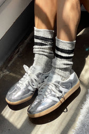 Grey Varisty Cottage Socks