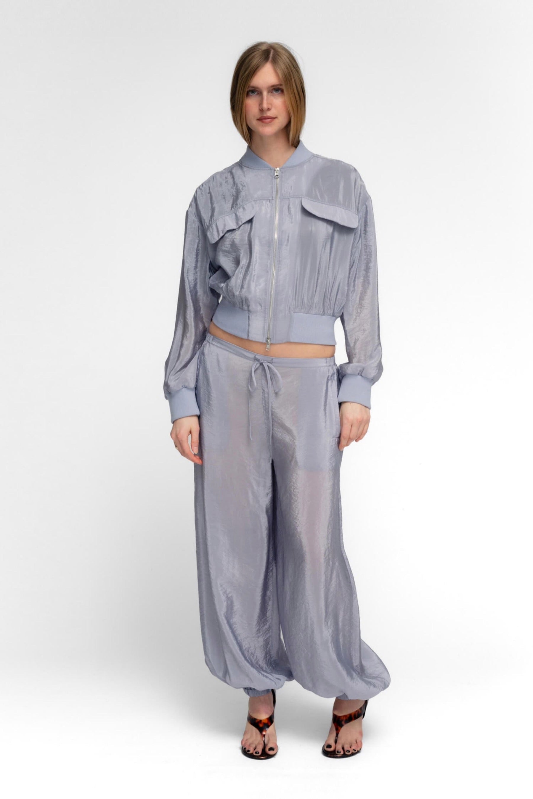 Lilac Cinch Waist Balloon Pant