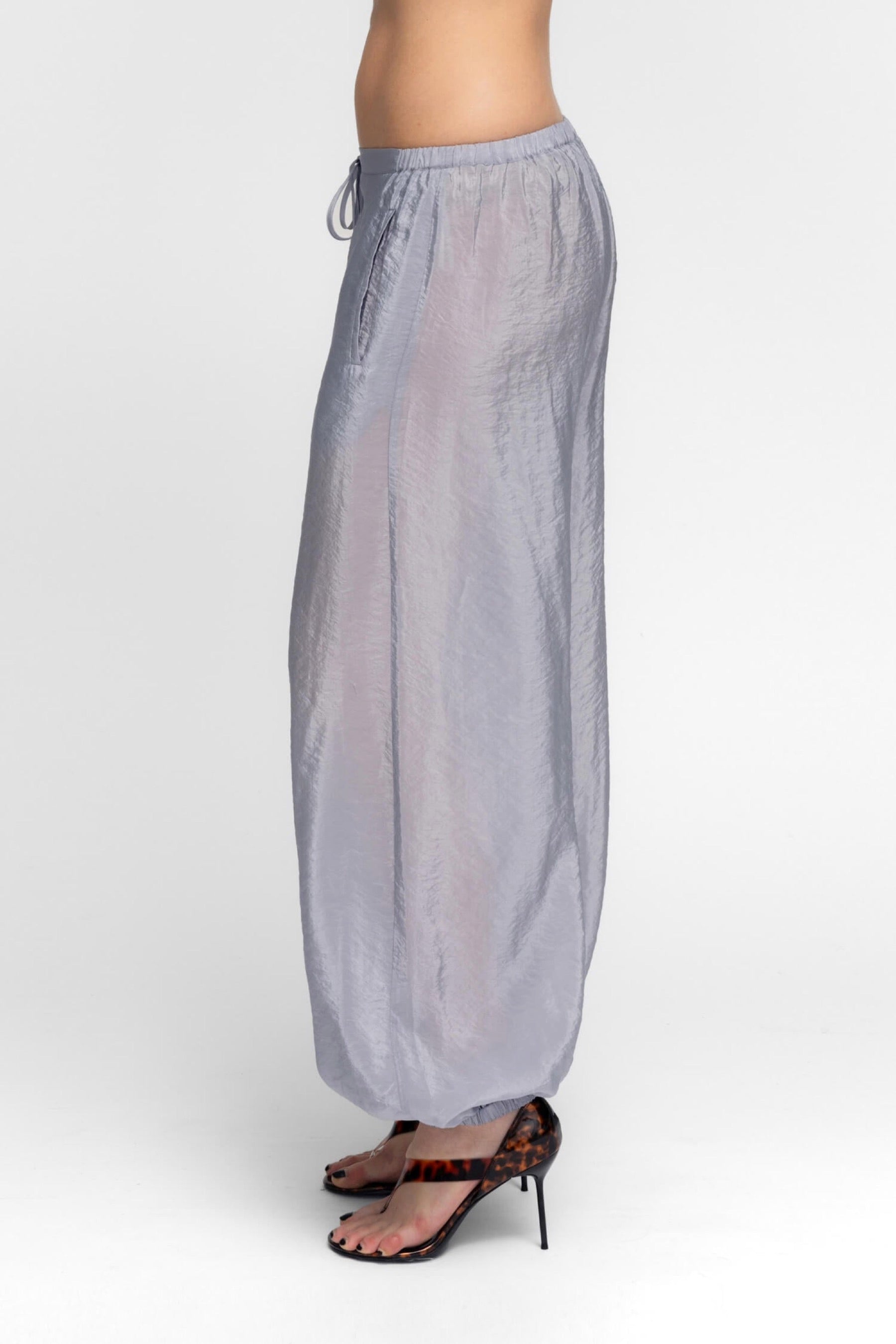 Lilac Cinch Waist Balloon Pant