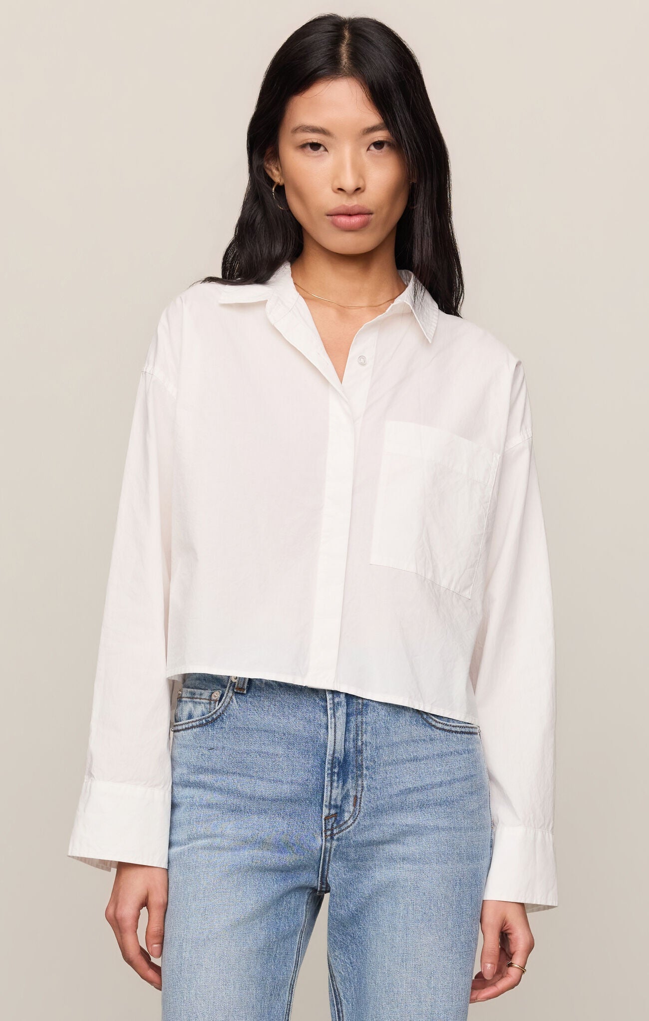 White Favorite Button Up Top