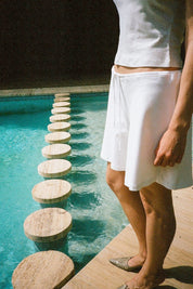White Girona Shorts