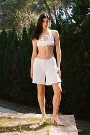 White Girona Shorts