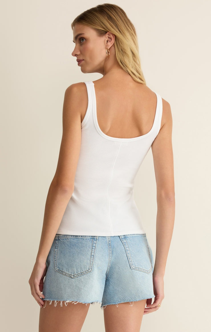 White Renae Rib Tank