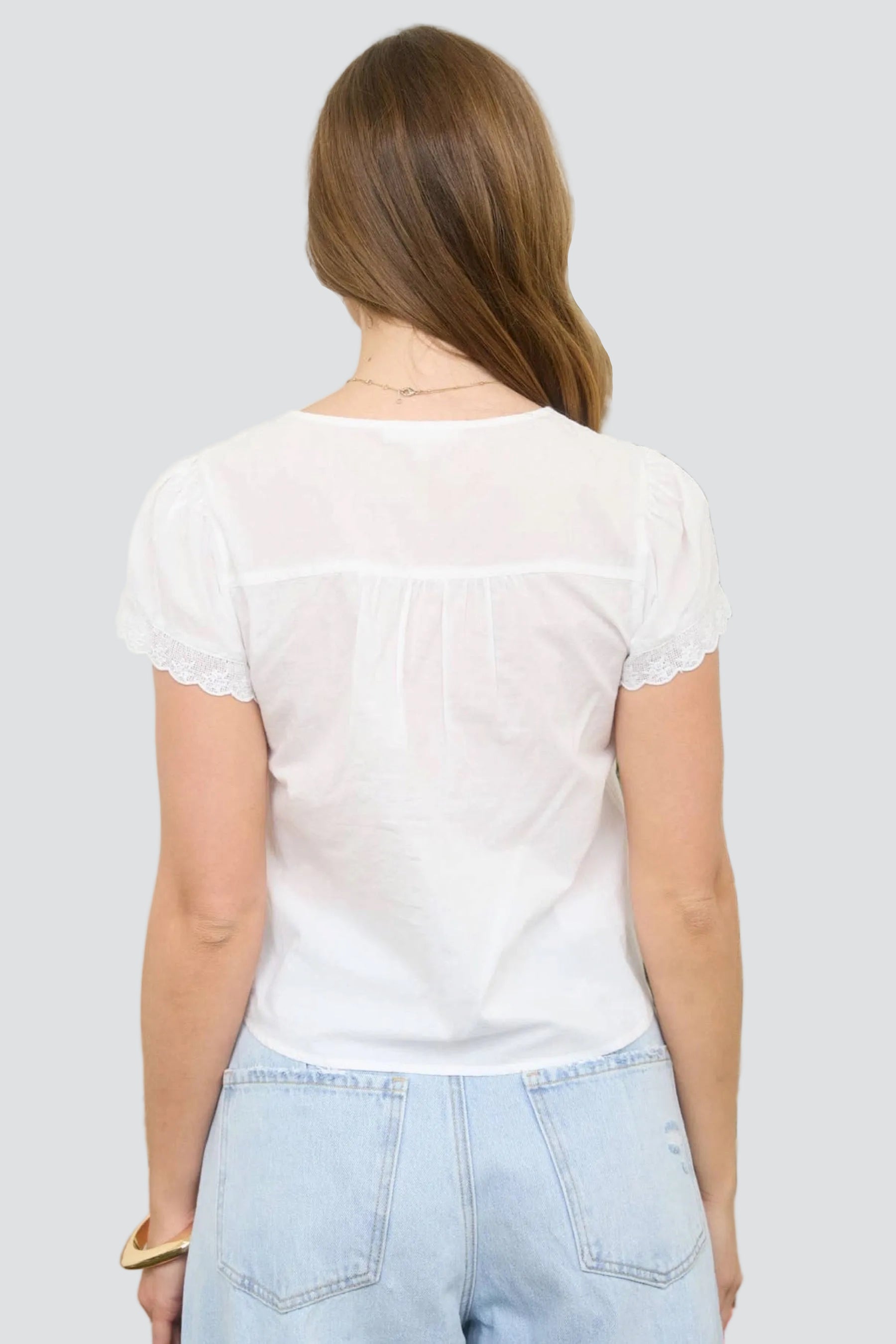 White Darcy Top