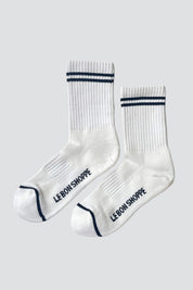 Classic White Boyfriend Socks