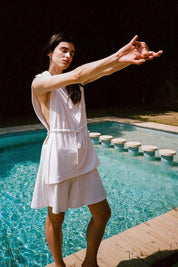 White Tessa Terry Tunic