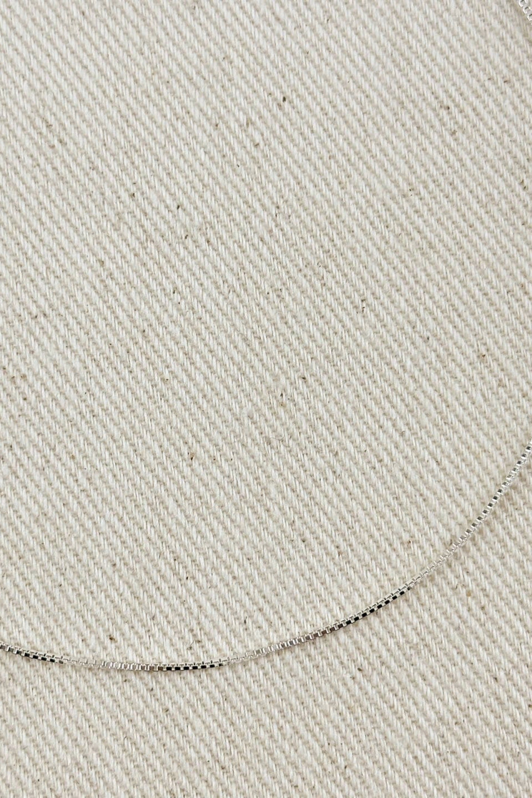 Silver Thin Herringbone Chain