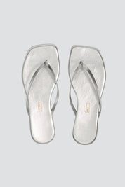 Silver Lily Square Toe Sandal