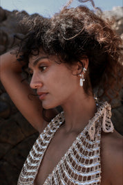 Silver Saucer Bead Hoops
