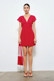 Red Satin Leda Bag