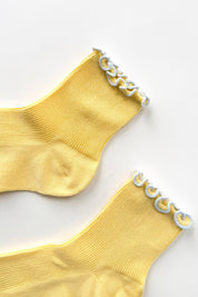 Butter + Baby Blue Ruffled Socks