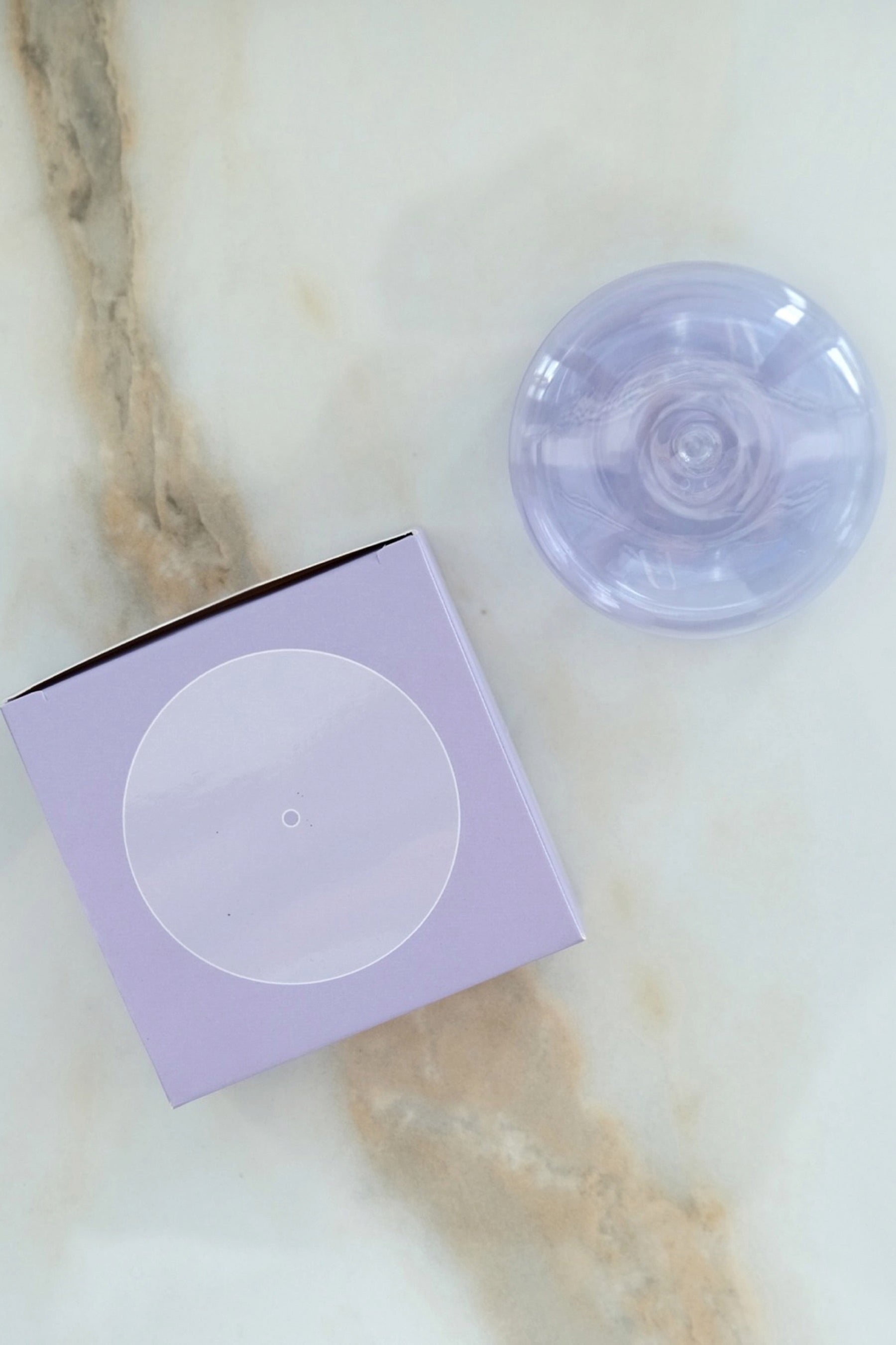 Lavender Glass Incense Holder