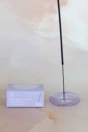 Lavender Glass Incense Holder