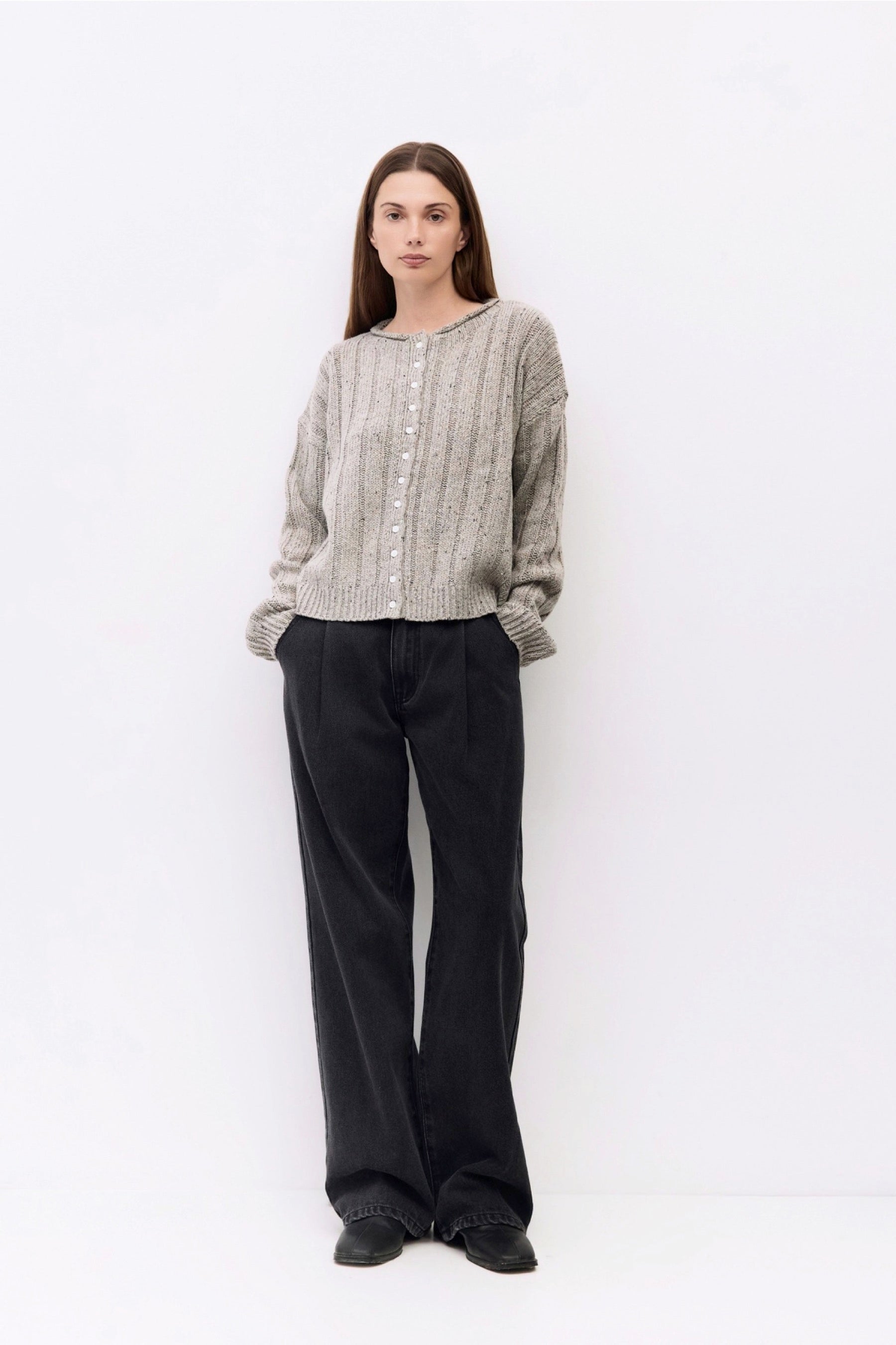 Heather Grey Theodora Cardigan