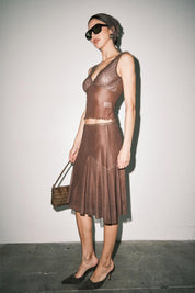 Brown Polka Dot Lilou Tank
