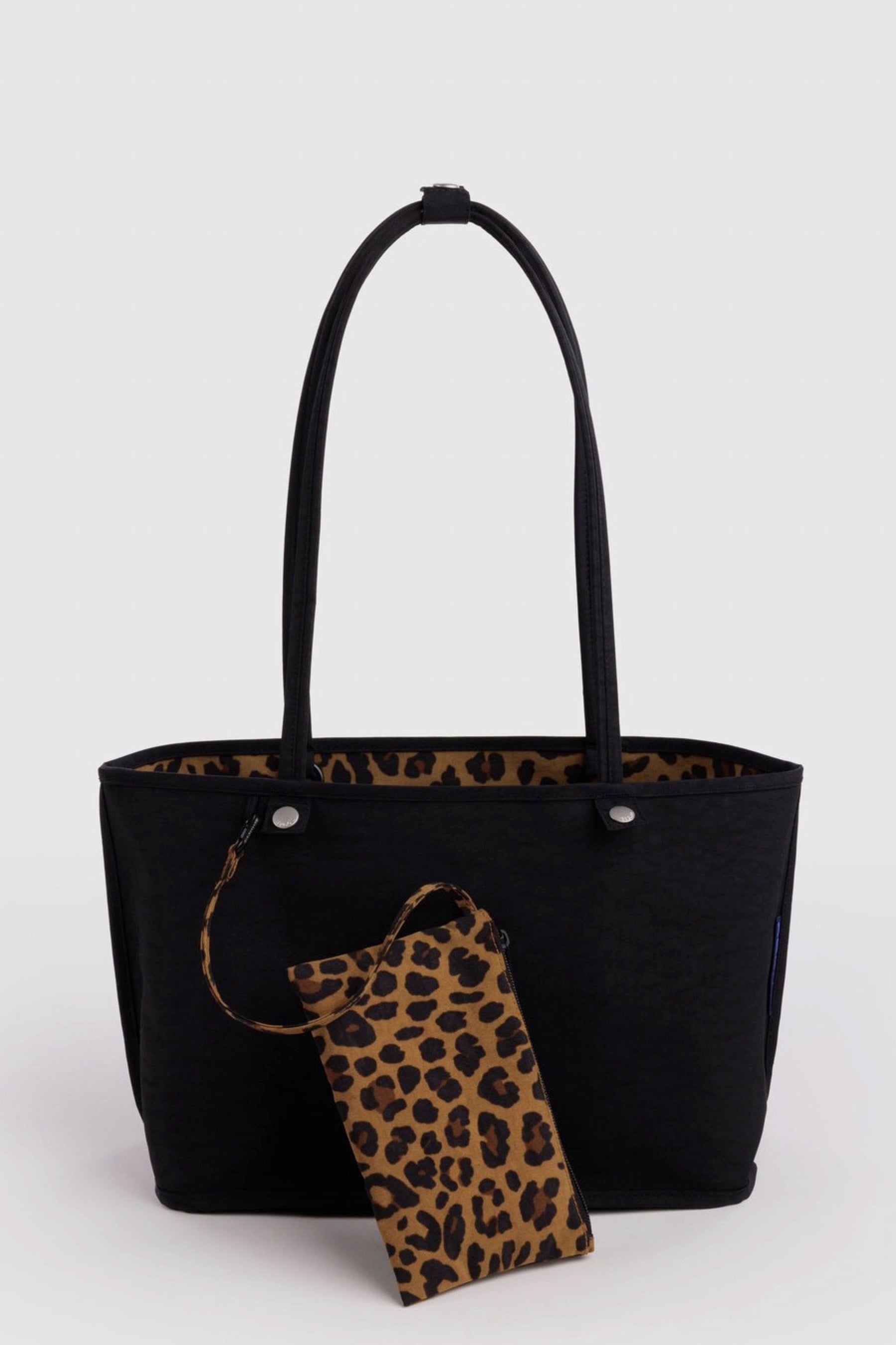 Leopard Medium Nylon Reversible Tote