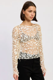 Sequin Mesh Chloe Top