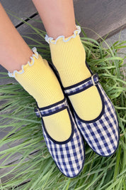 Butter + Baby Blue Ruffled Socks
