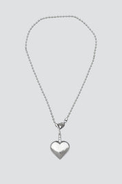 Silver Puffed Heart II Necklace